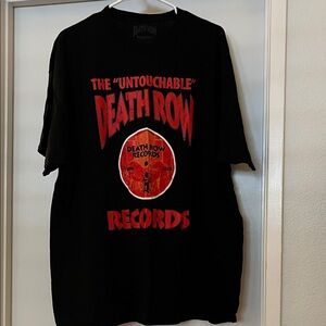 Death Row Records Black Tee with Red Logo